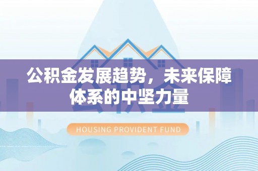 伽师公积金发展趋势，未来保障体系的中坚力量