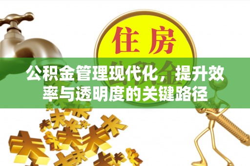 伽师公积金管理现代化，提升效率与透明度的关键路径